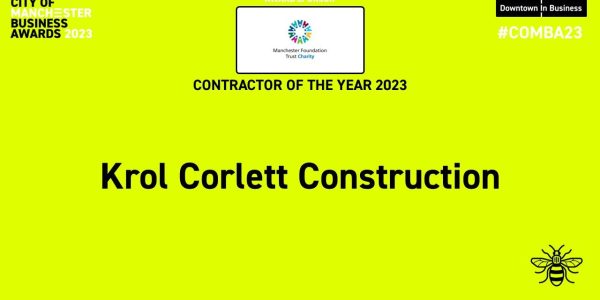 Contractors of the Year at The City of Manchester Awards 2023